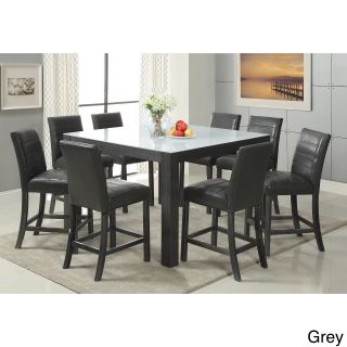 Furniture Of America Furniture Of America Magnolia Blithe 9 piece Tempered Glass Counter Height Dining Set (set Of 9) Grey Size 9 Piece Sets