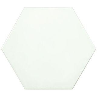 Somertile Hextile Glossy Blanco Porcelain Floor And Wall Tile (pack Of 14)