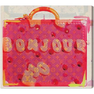 Oliver Gal Bonjour Graphic Art on Canvas 10053_20x18/10053_25x22 Size 20 H 