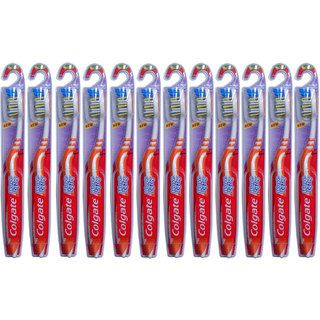 Colgate Wave Zig Zag Comfort Fit Medium Toothbrush (pack Of 12)