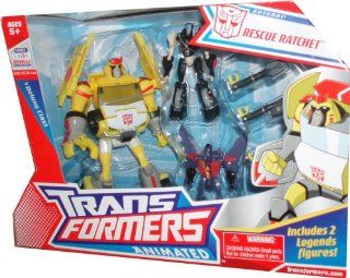 Transformers Animated Exclusive Deluxe Figure Rescue Ratchet Includes 2 Legends Figures Toys & Games