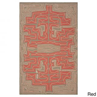 Hand hooked Mary kate Transitional Abstract Indoor/ Outdoor Area Rug (9 X 12)