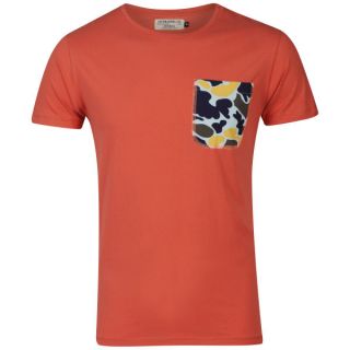 Jack & Jones Mens Camo T Shirt   Coral      Clothing