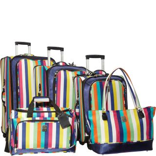 Jenni Chan Multi Stripes 360 Quattro 5 Piece Luggage Set