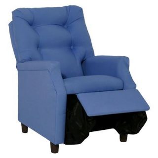 Newco Deluxe Upholstered Kids Recliner Chair   Blue