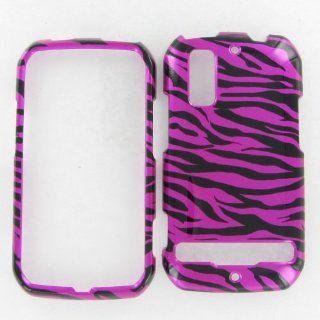 Motorola MB855 (Photon 4G) Zebra On Hot Pink (Hot Pink/Black) Protective Case Cell Phones & Accessories
