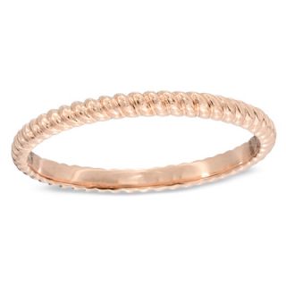 Stackable Rope Ring in 10K Rose Gold   Zales