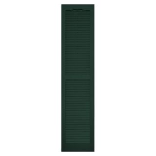 Vantage 2 Pack Midnight Green Louvered Vinyl Exterior Shutters (Common 63 in x 14 in; Actual 62.5 in x 13.875 in)