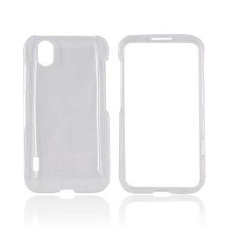 For LG Marquee LS855 Clear Hard Plastic Case Snap On Cover Cell Phones & Accessories