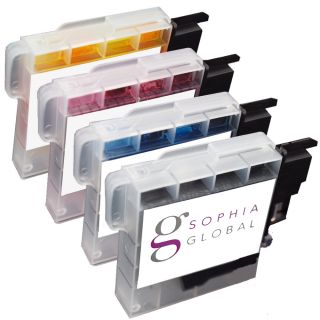Sophia Global Compatible Ink Cartridge Replacement For Brother Lc65 (1 Black, 1 Cyan, 1 Magenta, 1 Yellow)