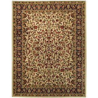 Pasha Collection Traditional Floral Garden Ivory 53 X 611 Area Rug
