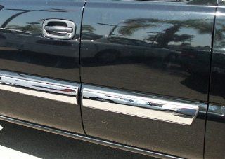 03 06 Chevy Silverado Extended Rocker Panel Chrome Stainless Steel Body Side Moulding Molding Trim Cover 3.5" Wide 4PC Automotive