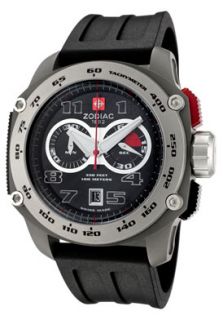 Zodiac ZO4800  Watches,Mens Xenon Chronograph Black Rubber, Chronograph Zodiac Quartz Watches