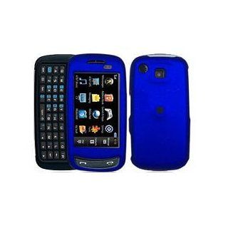 Fits Samsung SGH A877 Impression AT&T Snap on protector Faceplate Cover Housing Case   Solid Dark Blue Rubber Feel Cell Phones & Accessories