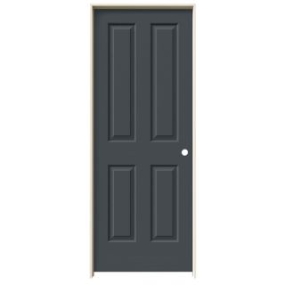 ReliaBilt 4 Panel Square Solid Core Textured Molded Composite Left Hand Interior Single Prehung Door (Common 80 in x 32 in; Actual 81.68 in x 33.56 in)