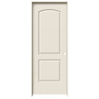 ReliaBilt 2 Panel Round Top Solid Core Smooth Molded Composite Left Hand Interior Single Prehung Door (Common 80 in x 32 in; Actual 81.68 in x 33.56 in)