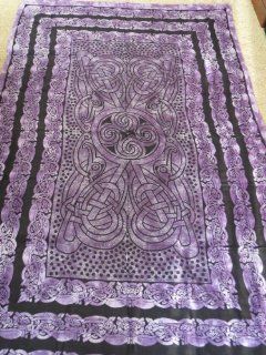 Hippie/Indian Tapestry/Wall/Bedspread/Tablecloth Cranes 72" x 108"CPS Cranes  Black And Purple Tapestry  