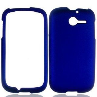 For Huawei Ascend Y M866 H866C Hard RUBBERIZED Case Blue Cell Phones & Accessories