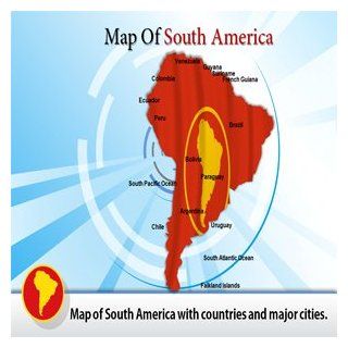 Map of South America Powerpoint Template   Map of South America Powerpoint Themes Software