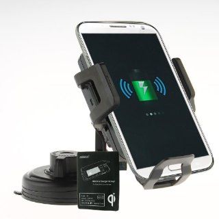 [Aftermarket Product] QI Wireless Car Holder Charger+Original OEM Metrans Receiver Coil Pad For Samsung Galaxy Note 2 N7100 Cell Phones & Accessories