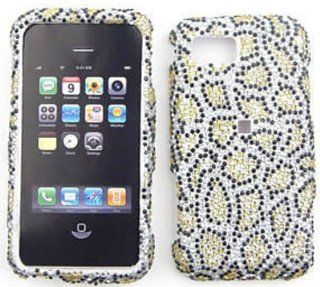 Samsung Eternity A867 Crystal, Leopard Print Full Rhinestones/Diamond/Bling   Hard Case/Cover/Faceplate/Snap On/Housing Cell Phones & Accessories
