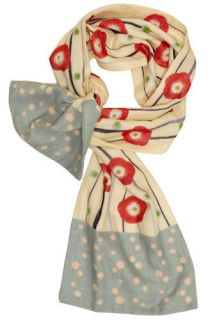 Haiku Scarf in Pretty Poppy  Mod Retro Vintage Scarves