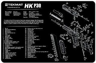 TekMat Handgun Cleaning Mat with H&K P30 Imprint, Black, 11 x 17 Inch  Hunting Cleaning And Maintenance Products  Sports & Outdoors
