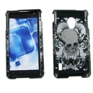 Lg Vs870 (Lucid Ii) Silver Skull Protective Case Cell Phones & Accessories