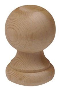 Woodway Products 870.3213 3 Inch Redwood Ball Post Cap with Lag Bolt   Decking Caps  