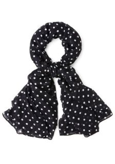 Dots to Discuss Scarf in Black  Mod Retro Vintage Scarves