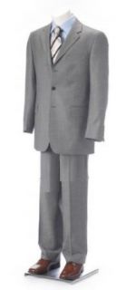 Light Gray Business Mens Suit Super 140's Wool Suits Clothing