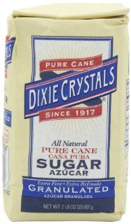 Dixie Crystals Extra Fine Granulated Sugar, 2 Pound (Pack of 5)  White Sugar  Grocery & Gourmet Food