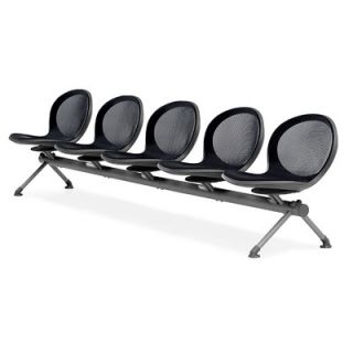 OFM Net Series Five Chair Beam Seating NB 5 Color Black