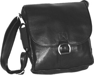 David King Leather 3187 Vertical Laptop Messenger Bag