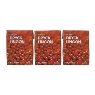Ikea Food Dryck Lingon, Lingonberry Drink, 6.7fl Ounces (Pack of 27)  Juices  Grocery & Gourmet Food