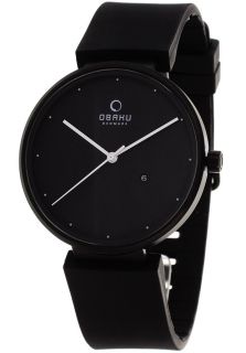 Obaku V138GBBXB  Watches,Womens Black Dial BlacK Rubber, Casual Obaku Quartz Watches