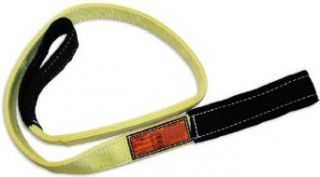 Stren Flex EET2 902CE 6 Type 4 Heavy Duty Nylon Twisted Eye and Eye Web Sling with Wrapped Eyes, 2 Ply, 6400 lbs Vertical Load Capacity, 6' Length x 2" Width, Yellow Industrial Web Slings