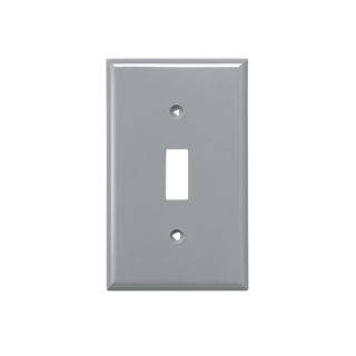 Cooper Wiring Devices 1 Gang Gray Standard Toggle Nylon Wall Plate