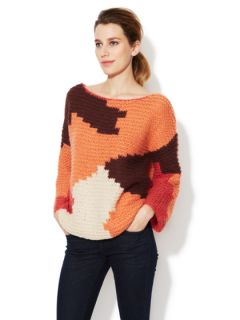 Kanza Colorblocked Boatneck Sweater by French Connection