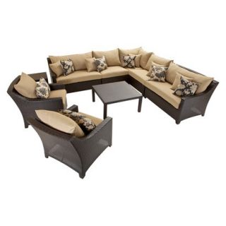 Deco 9 Piece Wicker Patio Sectional Seating Furn