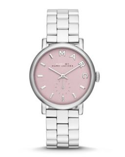36mm Baker Analog Watch with Bracelet Strap, Stainless Steel/Rose   MARC by