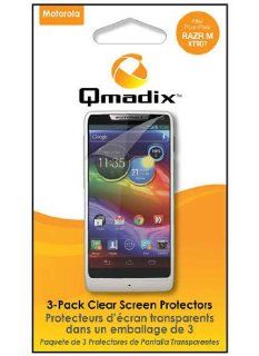 Qmadix QM SPM907 Screen Protector for Motorola XT907, DROID and RAZR M   3 Pack   Retail Packaging   Clear Cell Phones & Accessories