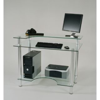 Tier One Designs 43 W Glass Computer Desk CUT 106