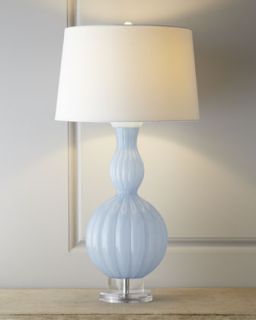 Sky Blue Glass Gourd Lamp