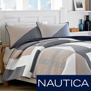 Nautica Seaview Cotton Reversible Quilt (shams Sold Separately)