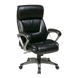 Office Star 28 Executive Eco Leather Chair with Spring Seat and Padded Arms 