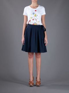 Love Moschino Pleated A line Skirt
