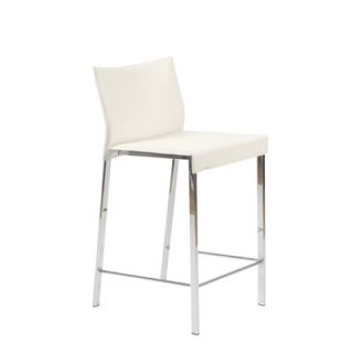 Eurostyle Riley Bar Stool 17221BLK / 17221WHT Upholstery Color White