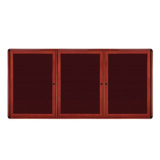 Ghent 48 x 72 3 Door Ovation Letterboard GEX1062 Surface Color Burgundy, C