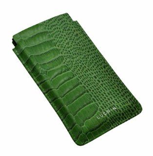 Lucrin   Case for LG Optimus G E970   crocodile style leather   Green Cell Phones & Accessories